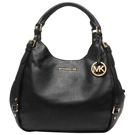 michael kors shoulder tote with black leather|michael kors black leather handbag.